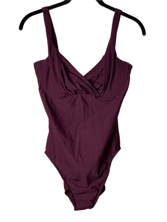 Magicsuit Other - Magicsuit One-Piece Swimsuit Surplice Crossover Neckline Faux Wrap size 12 plum